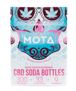 CBD – Blue Raspberry Soda Bottles – Mota Edibles – 300mg CBD