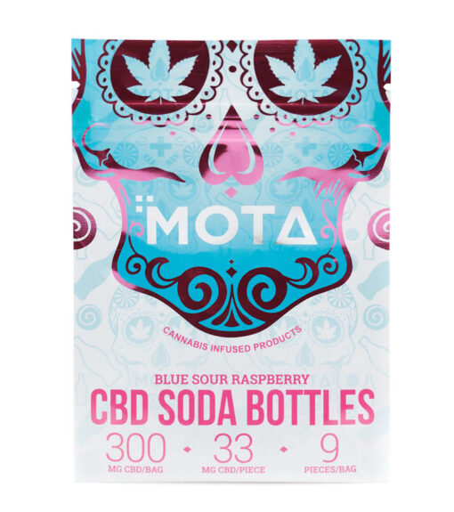 CBD – Blue Raspberry Soda Bottles – Mota Edibles – 300mg CBD